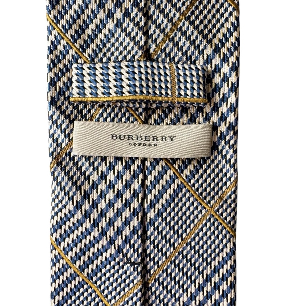Burberry Glen Check Plaid Silk Tie - Made in England - Picture 3 of 9